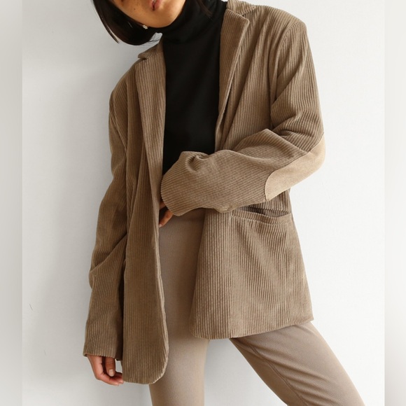 Donni cord blazer in mushroom (tan) NWOT SZ L - Picture 3 of 5